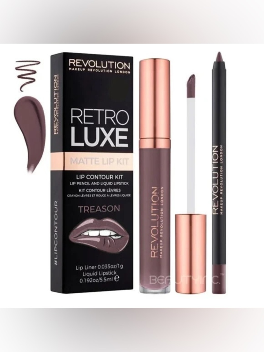 Revolution Retro Luxe Matte Lip Kit - Treason